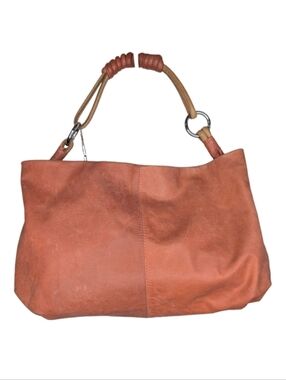 Barontini Soft Leather Peach And Beige Shoulder Bag • Made In Argentina